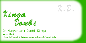 kinga dombi business card